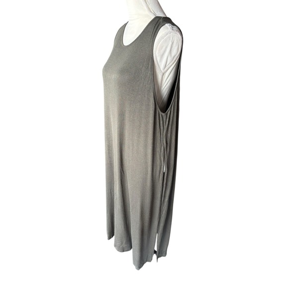 New NWT Dark Olive J.Jill Wearever Side Slit Boho Flowy Tank Maxi Dress - XL - Picture 5 of 8